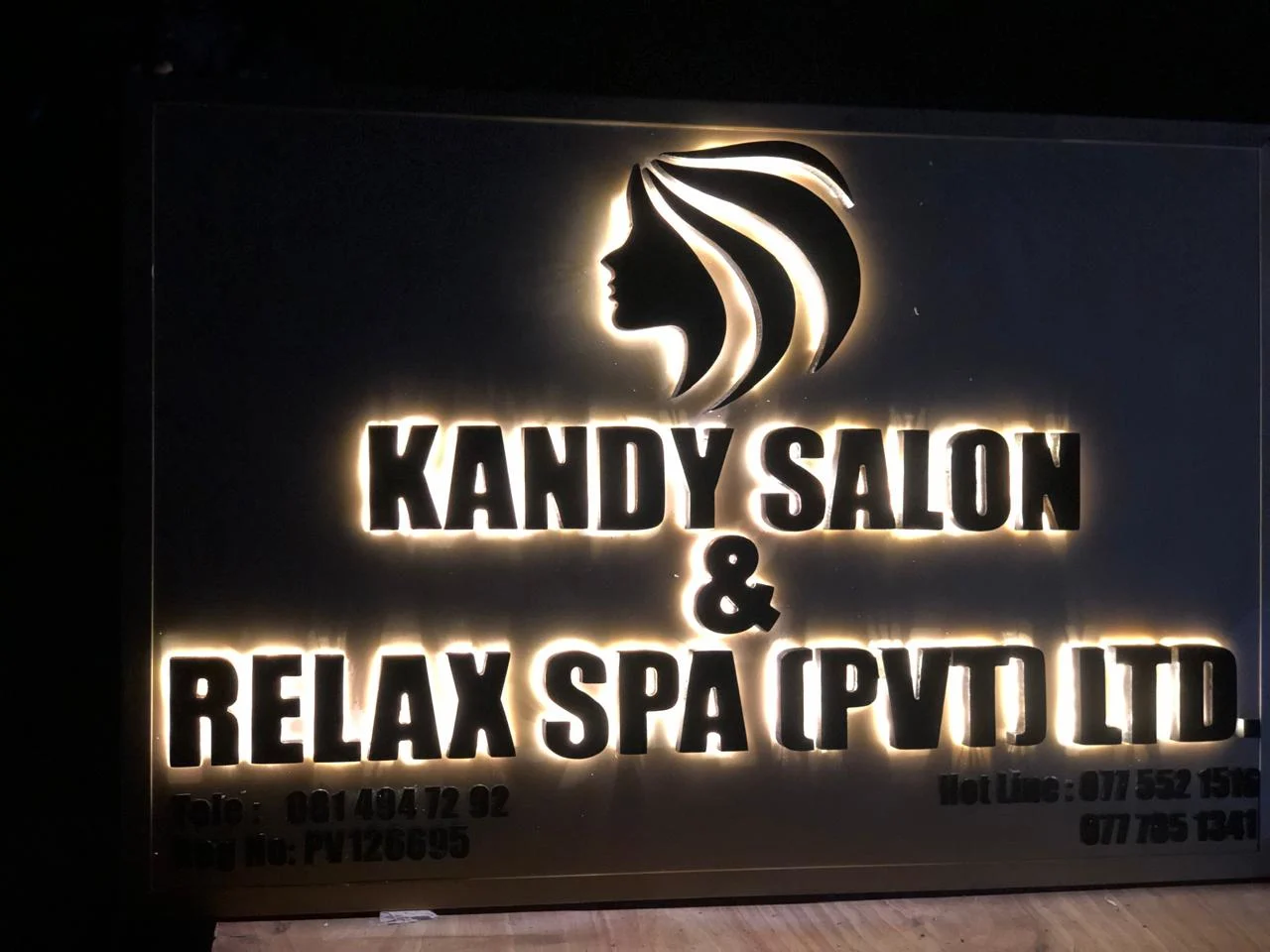 Indoor light display board for shop branding Sri Lanka